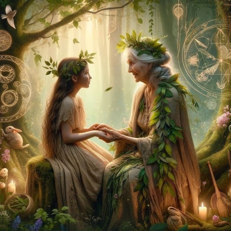 Madre e hija compartiendo un momento en un entorno natural