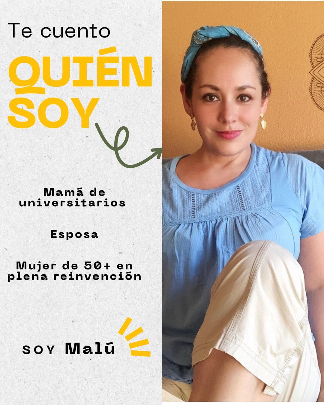 Retrato de Malú junto a una composición gráfica sobre su identidad y etapa de reinvención